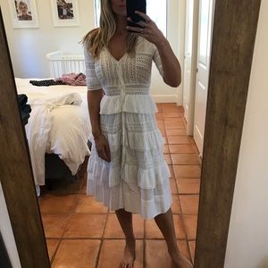 loveshackfancy rebecca white dress in XS